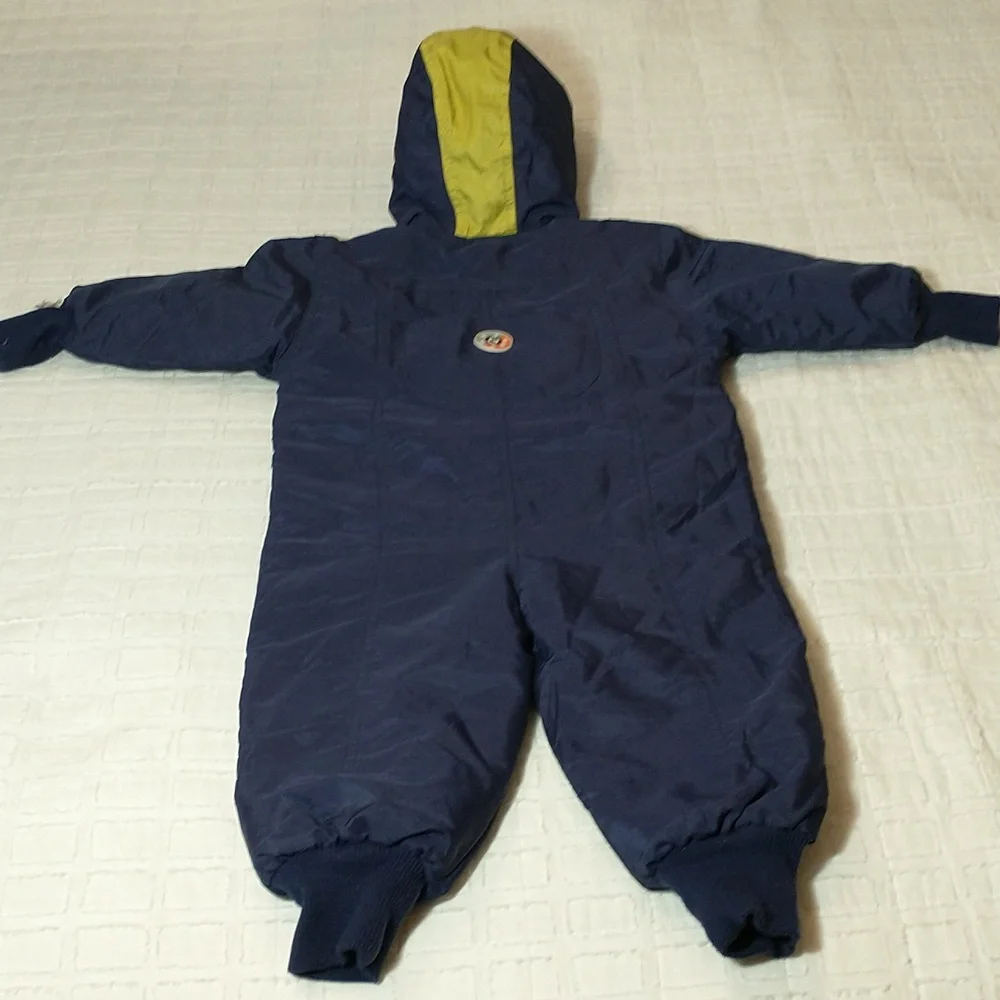 Gymboree Snowsuit, Navy Blue With Plaid,  Boys Size 1 1/2‎ To 2 Years Old